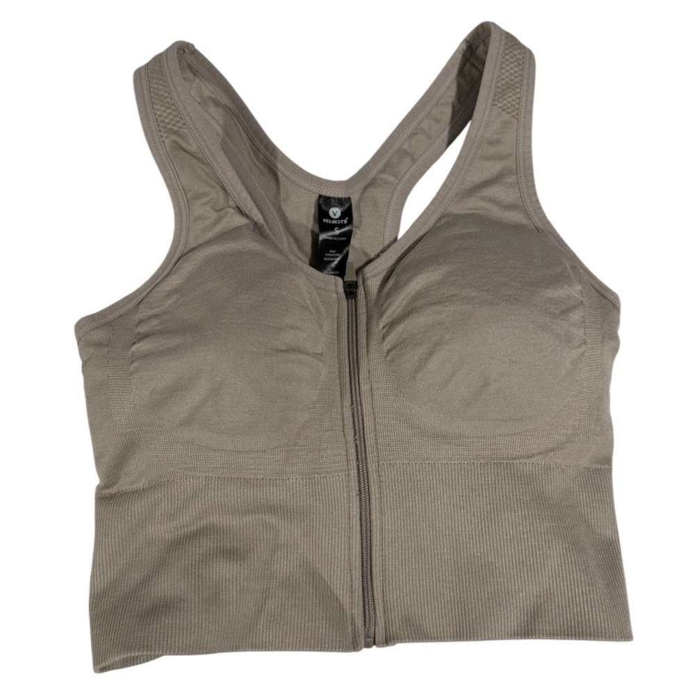 Velocity size S zip up sports bra